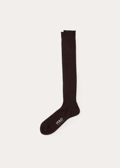 Men's Polo Ralph Lauren Solid Rib Over the Calf Socks | 794528UKQ